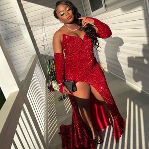 Red prom dress